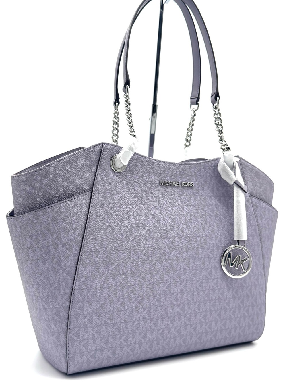 Michael Kors Jet Set Large Signature Logo Shoulder Bag - Lilac